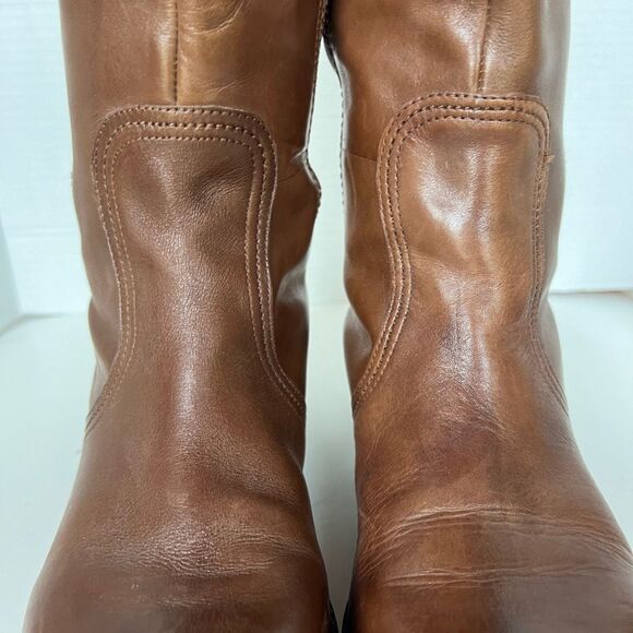 FRANCO SARTO Leather Fabric Road Knee High Riding Boots 8 - Picture 13 of 15